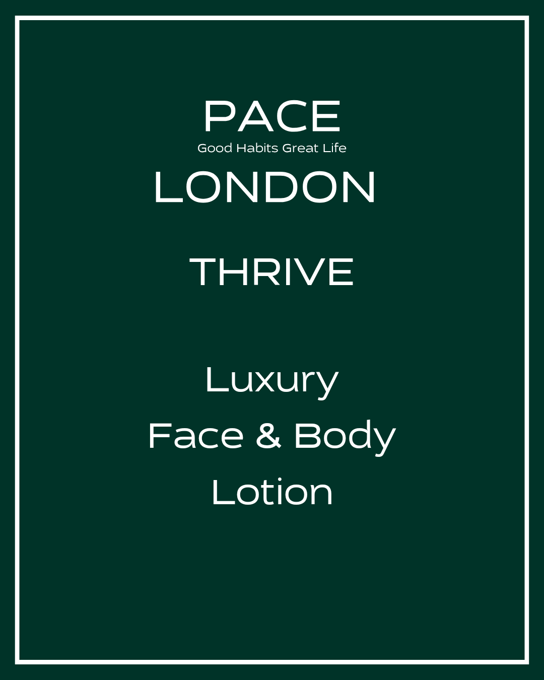 Thrive Luxury Face & Body Lotion (Earthy, Spicy & Woody)