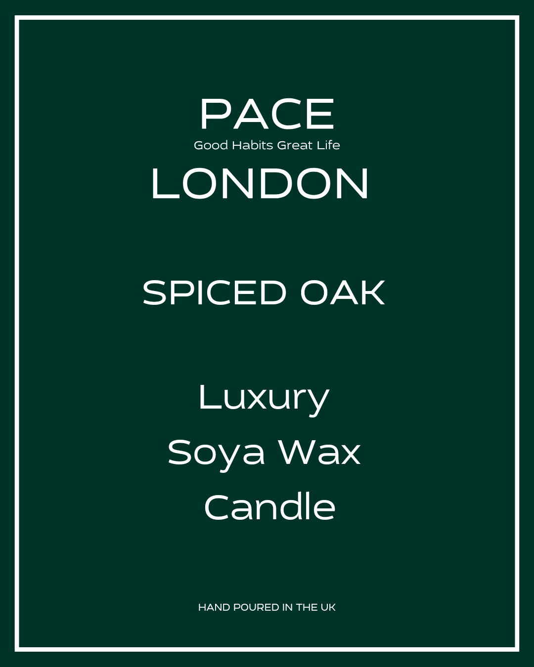 Spiced Oak Soya Wax Candle (Rich, Sweet & Woody)